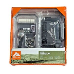 Ozark Trail 16-pc Survival Kit Case Camping Hiking Emergency Multitool Gift NEW